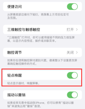 西藏苹果授权维修站分享iPhone轻点无法唤醒怎么办 